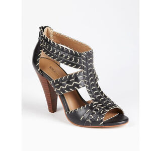 Sole Society Arizona Whipstitch Open Toe Heeled Sandal Size 9.5